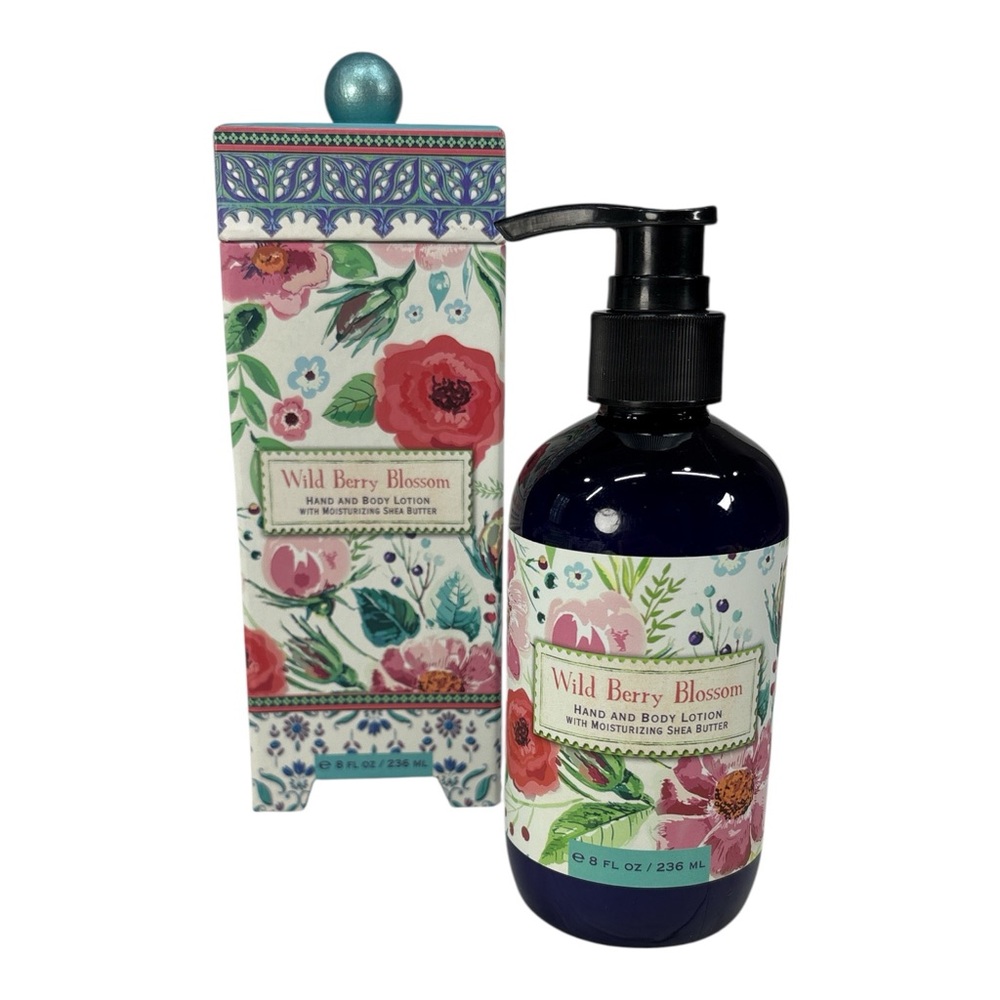 Michel Design Works Wild Berry Blossom Moisturizing Hand Body Lotion 8oz Box New
